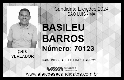 Candidato BASILEU BARROS 2024 - SÃO LUÍS - Eleições