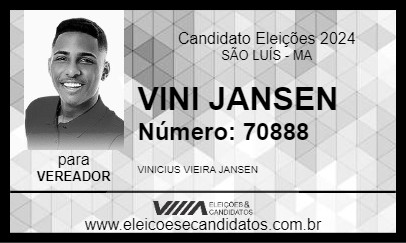 Candidato VINI JANSEN 2024 - SÃO LUÍS - Eleições