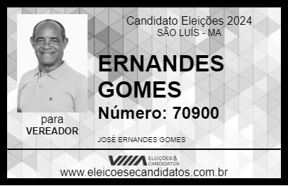 Candidato ERNANDES GOMES 2024 - SÃO LUÍS - Eleições