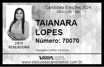 Candidato TAIANARA LOPES 2024 - SÃO LUÍS - Eleições