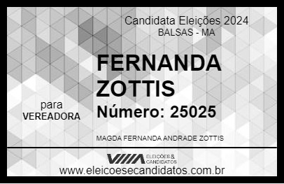 Candidato FERNANDA ZOTTIS 2024 - BALSAS - Eleições