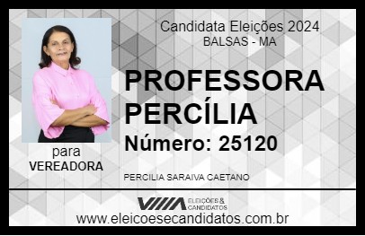 Candidato PROFESSORA PERCÍLIA 2024 - BALSAS - Eleições