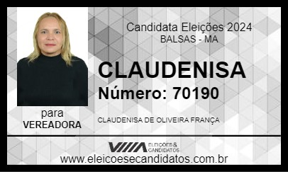 Candidato CLAUDENISA 2024 - BALSAS - Eleições