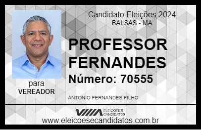 Candidato PROFESSOR FERNANDES 2024 - BALSAS - Eleições