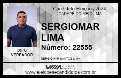 Candidato SERGIOMAR LIMA 2024 - IGARAPÉ DO MEIO - Eleições