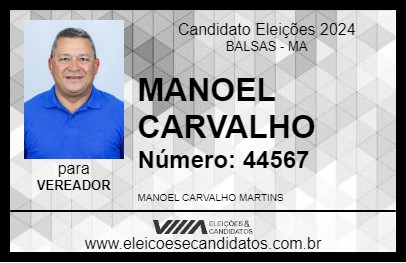 Candidato MANOEL CARVALHO 2024 - BALSAS - Eleições