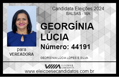 Candidato GEORGÍNIA LÚCIA 2024 - BALSAS - Eleições