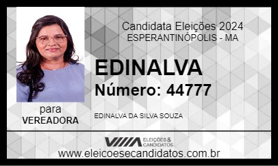 Candidato EDINALVA 2024 - ESPERANTINÓPOLIS - Eleições