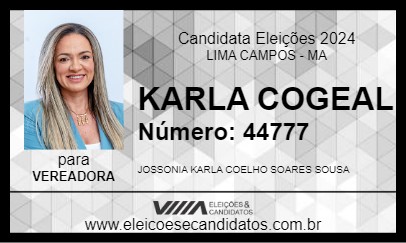 Candidato KARLA COGEAL 2024 - LIMA CAMPOS - Eleições