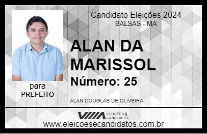 Candidato ALAN DA MARISSOL 2024 - BALSAS - Eleições