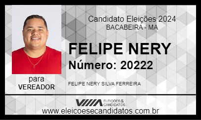 Candidato FELIPE NERY 2024 - BACABEIRA - Eleições