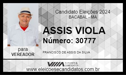 Candidato ASSIS VIOLA 2024 - BACABAL - Eleições