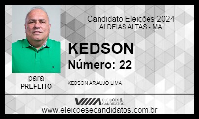 Candidato KEDSON 2024 - ALDEIAS ALTAS - Eleições