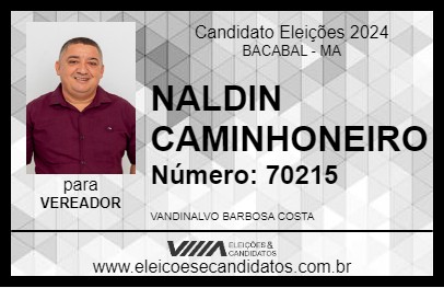 Candidato NALDIN CAMINHONEIRO 2024 - BACABAL - Eleições