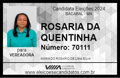 Candidato ROSARIA DA QUENTINHA 2024 - BACABAL - Eleições