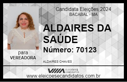 Candidato ALDAIRES DA SAÚDE 2024 - BACABAL - Eleições