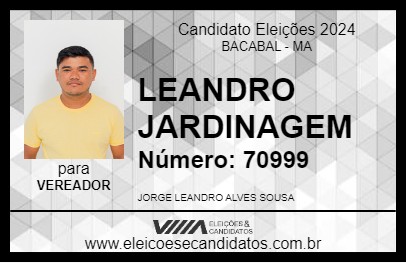 Candidato LEANDRO JARDINAGEM 2024 - BACABAL - Eleições