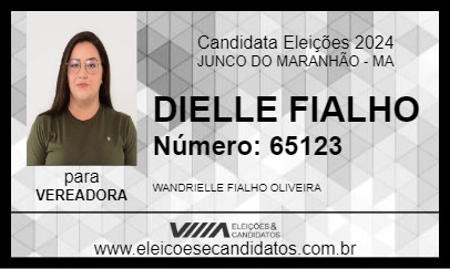 Candidato DIELLE FIALHO 2024 - JUNCO DO MARANHÃO - Eleições