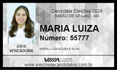 Candidato MARIA LUIZA 2024 - BARÃO DE GRAJAÚ - Eleições