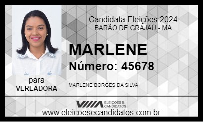 Candidato MARLENE 2024 - BARÃO DE GRAJAÚ - Eleições