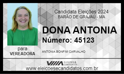 Candidato DONA ANTONIA 2024 - BARÃO DE GRAJAÚ - Eleições