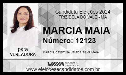 Candidato MARCIA MAIA 2024 - TRIZIDELA DO VALE - Eleições