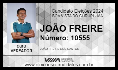 Candidato JOÃO FREIRE 2024 - BOA VISTA DO GURUPI - Eleições