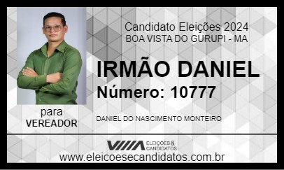 Candidato IRMÃO DANIEL 2024 - BOA VISTA DO GURUPI - Eleições