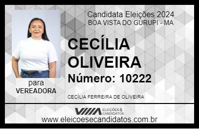 Candidato CECÍLIA OLIVEIRA 2024 - BOA VISTA DO GURUPI - Eleições