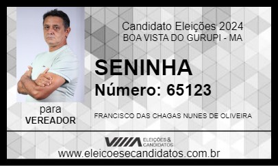 Candidato SENINHA 2024 - BOA VISTA DO GURUPI - Eleições