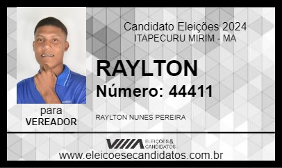 Candidato RAYLTON 2024 - ITAPECURU MIRIM - Eleições