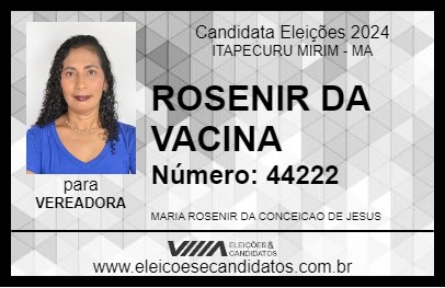 Candidato ROSENIR DA VACINA 2024 - ITAPECURU MIRIM - Eleições