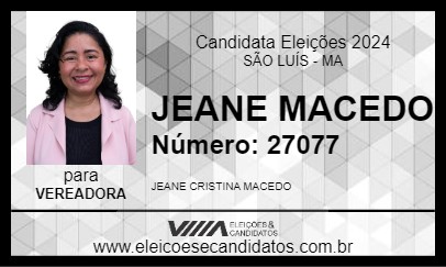 Candidato JEANE MACEDO 2024 - SÃO LUÍS - Eleições