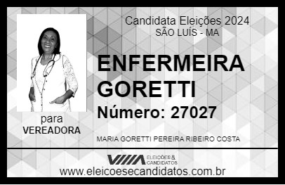 Candidato ENFERMEIRA GORETTI 2024 - SÃO LUÍS - Eleições