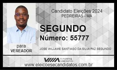 Candidato SEGUNDO 2024 - PEDREIRAS - Eleições