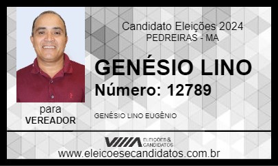 Candidato GENÉSIO LINO 2024 - PEDREIRAS - Eleições