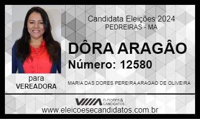 Candidato DÔRA ARAGÂO 2024 - PEDREIRAS - Eleições