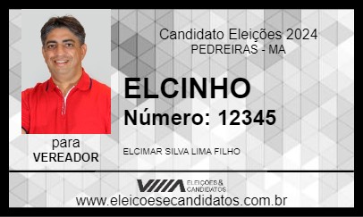 Candidato ELCINHO 2024 - PEDREIRAS - Eleições