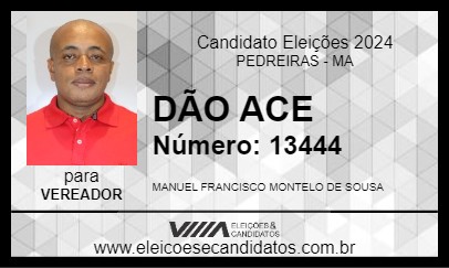 Candidato DÃO ACE 2024 - PEDREIRAS - Eleições