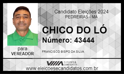 Candidato CHICO DO LÓ 2024 - PEDREIRAS - Eleições