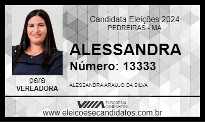 Candidato ALESSANDRA 2024 - PEDREIRAS - Eleições