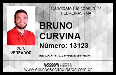 Candidato BRUNO CURVINA 2024 - PEDREIRAS - Eleições