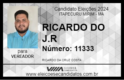 Candidato RICARDO DO J.R 2024 - ITAPECURU MIRIM - Eleições