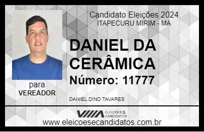 Candidato DANIEL DA CERÂMICA 2024 - ITAPECURU MIRIM - Eleições