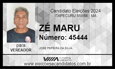 Candidato ZÉ MARU 2024 - ITAPECURU MIRIM - Eleições