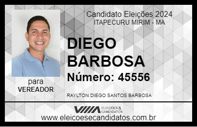 Candidato DIEGO BARBOSA 2024 - ITAPECURU MIRIM - Eleições