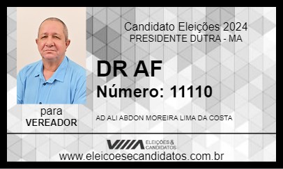 Candidato DR AF 2024 - PRESIDENTE DUTRA - Eleições