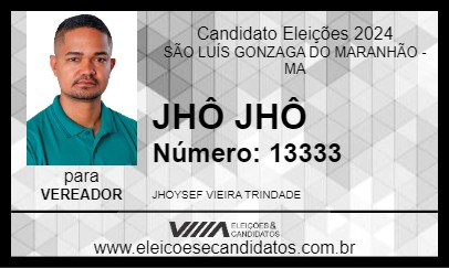 Candidato JHÔ JHÔ 2024 - SÃO LUÍS GONZAGA DO MARANHÃO - Eleições