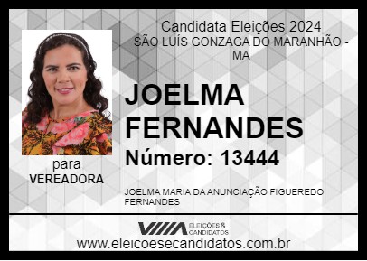 Candidato JOELMA FERNANDES 2024 - SÃO LUÍS GONZAGA DO MARANHÃO - Eleições