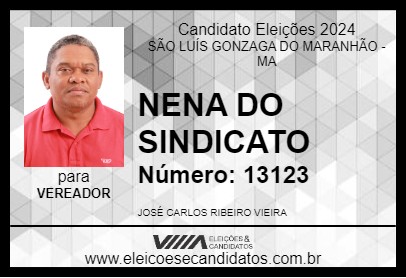 Candidato NENA DO SINDICATO 2024 - SÃO LUÍS GONZAGA DO MARANHÃO - Eleições